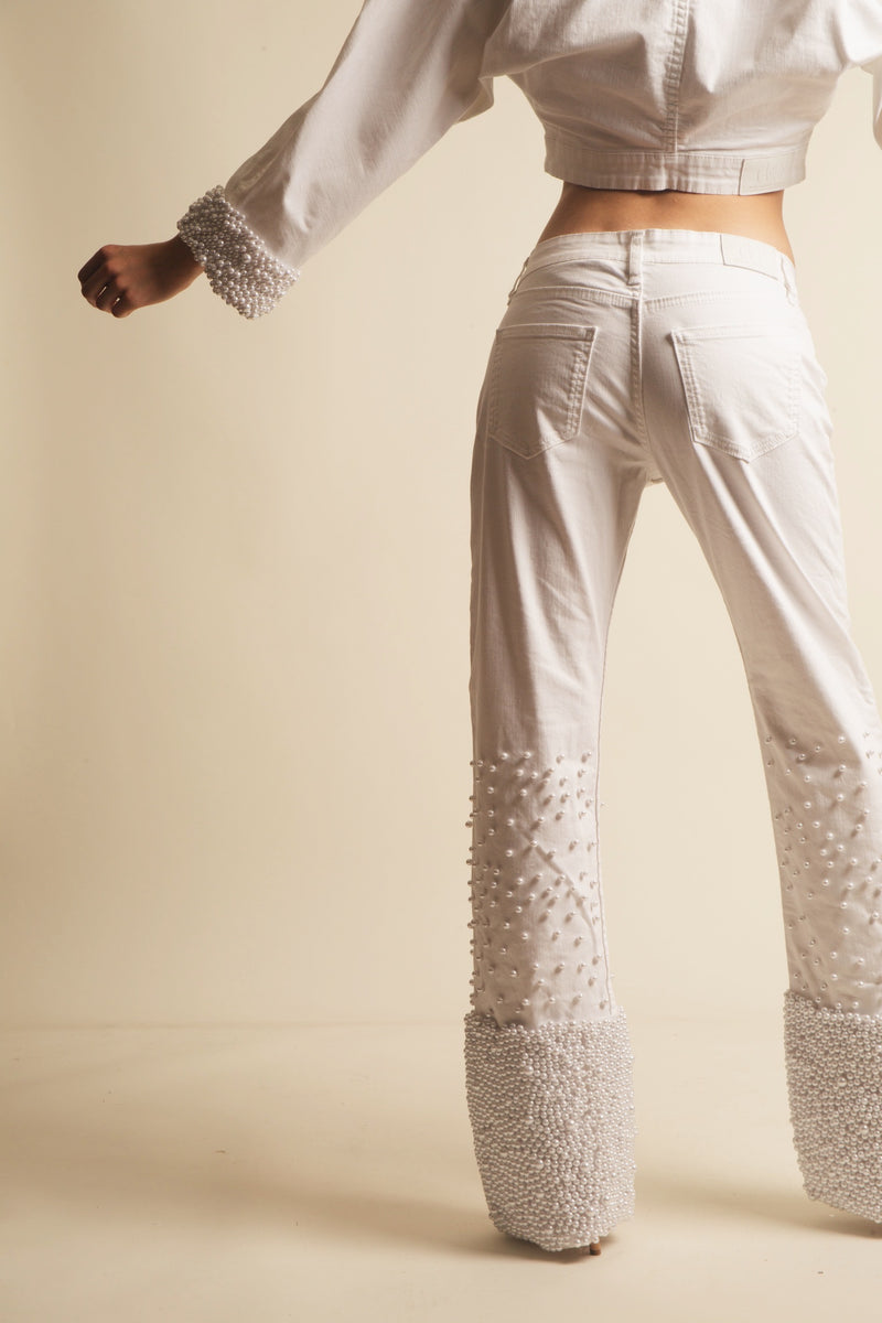 Leila Pant - White