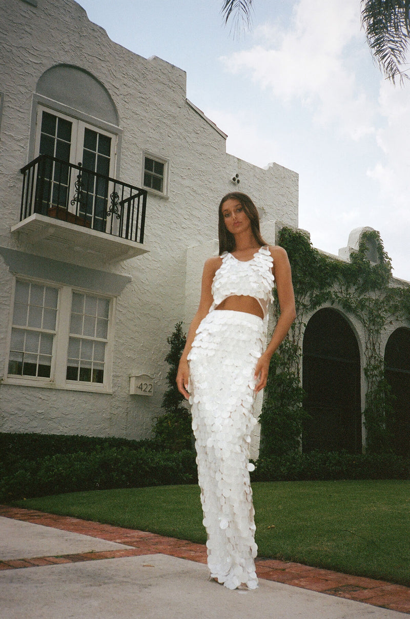 Bonnie Maxi Skirt - White