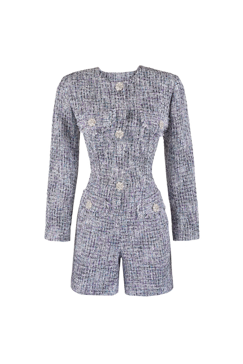 Leonor Romper - Marble Gray