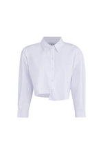 Adele Cropped Shirt - White