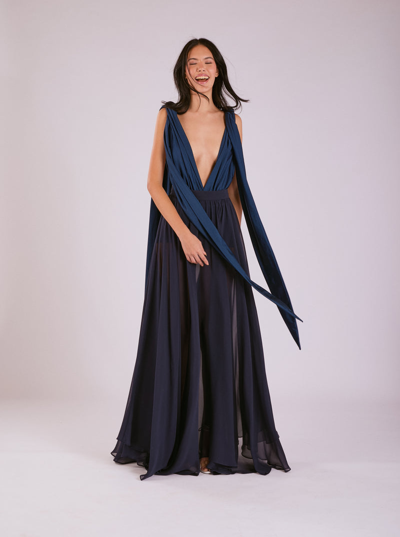 Ivy Maxi Skirt - Blue