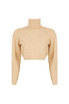 Georgina Cropped Sweater - Nude