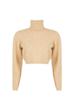 Georgina Cropped Sweater - Nude