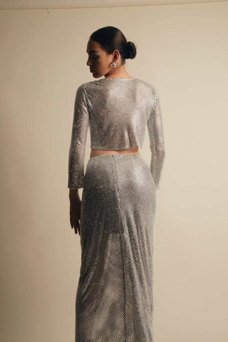 Paulette Skirt - Silver (Pre-order)