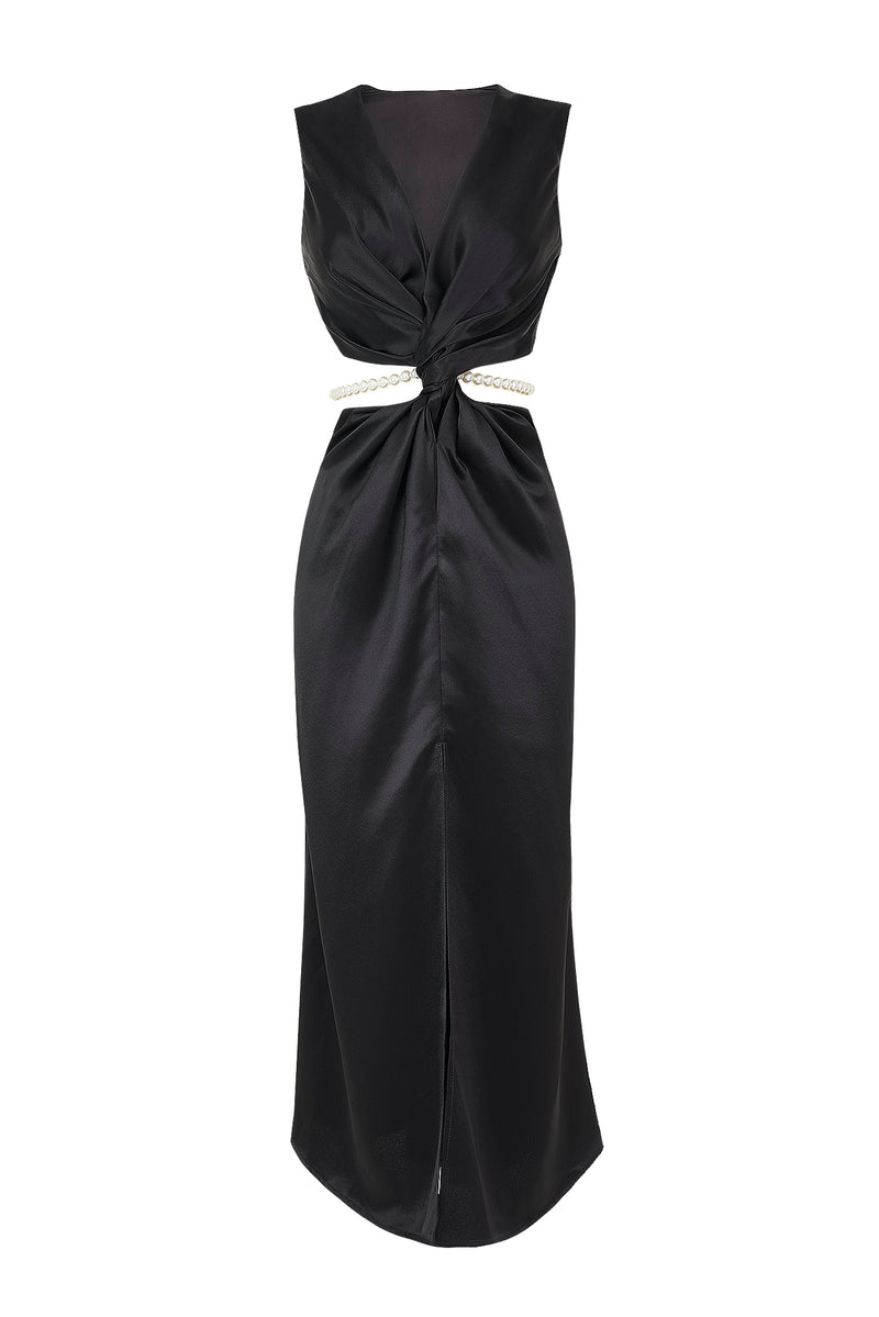 mari satin midi dress GHOST Mari Satin Midi Dress