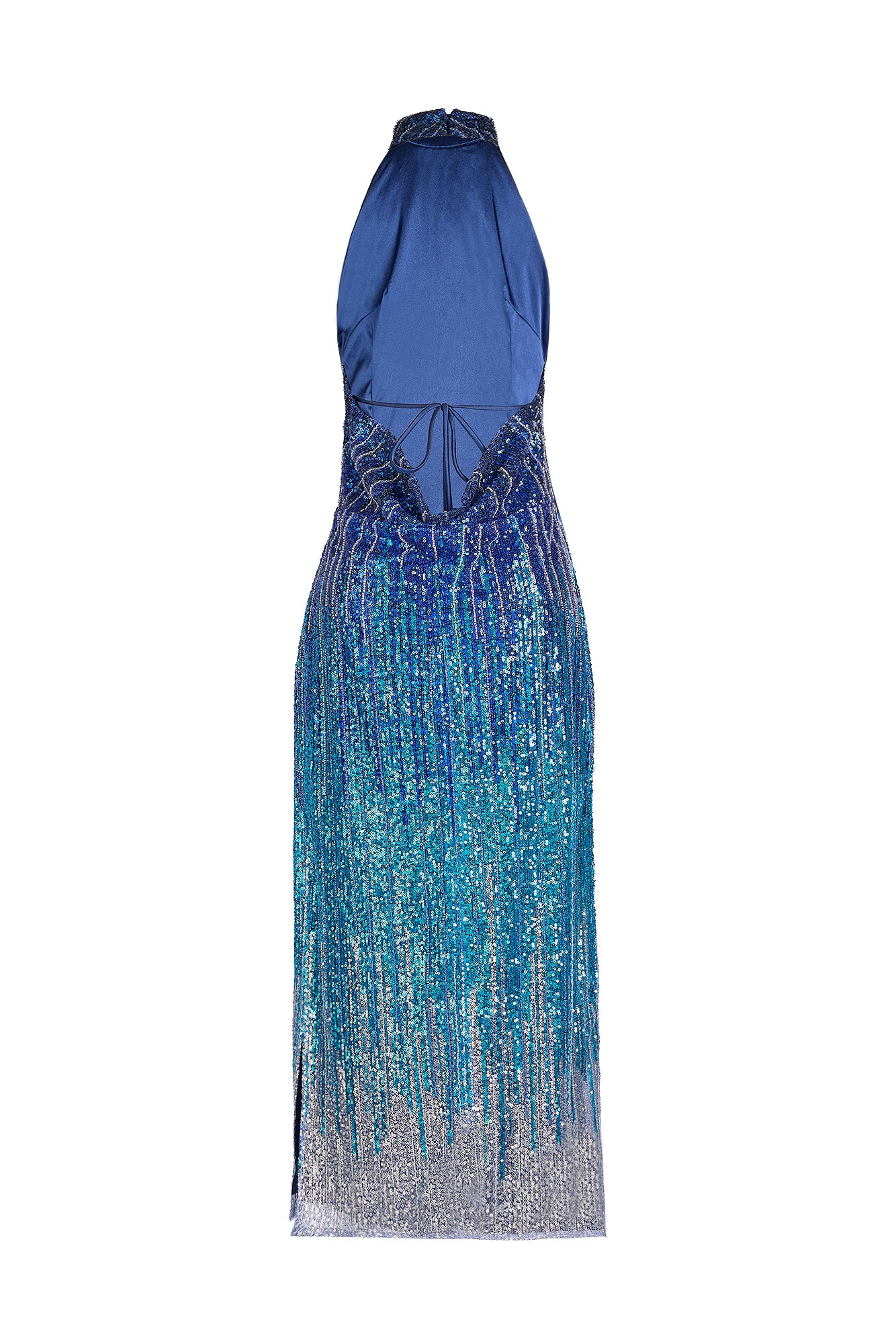 Mercedes Midi Dress - Blue Gradient MARIANDREE GAITAN Mercedes Midi Dress - Blue Gradient MARIANDREE GAITAN
