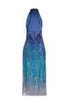 Mercedes Midi Dress - Blue Gradient