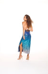 Mercedes Midi Dress - Blue Gradient