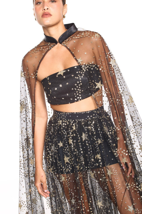 Emily Tulle Bandeau - Black